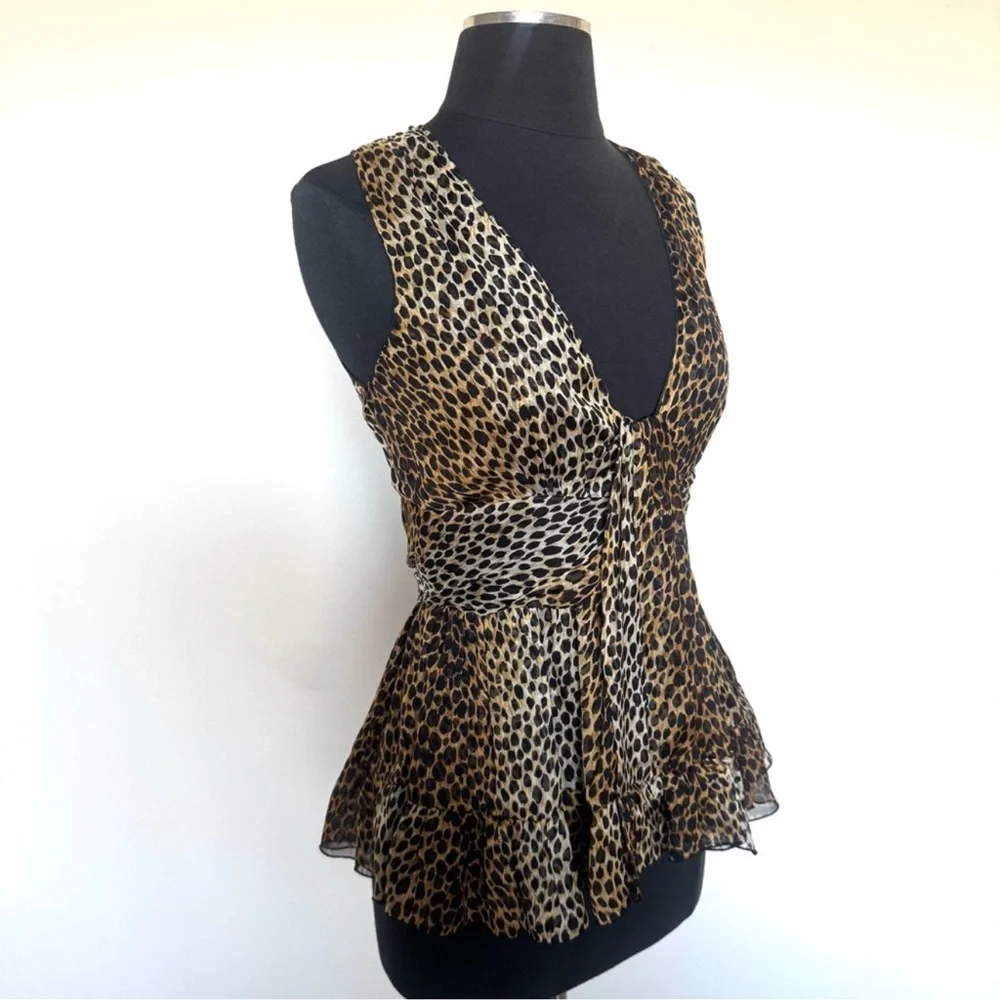 Dolce & Gabbana Silk Animal Print Top - Picture 3 of 12